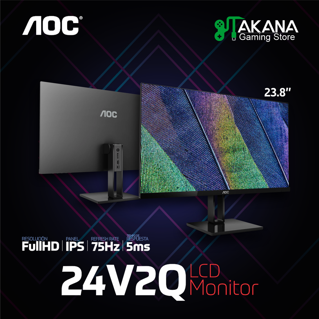 Monitor AOC 24&quot; 24V2Q 1920x1080