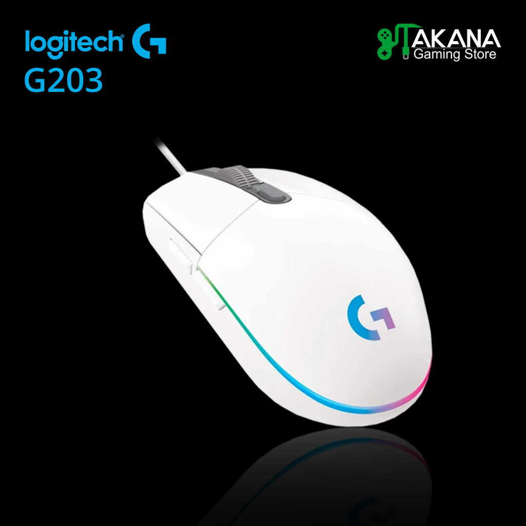 Mouse Logitech G203 Ligthsync White (PN: 910-005791)