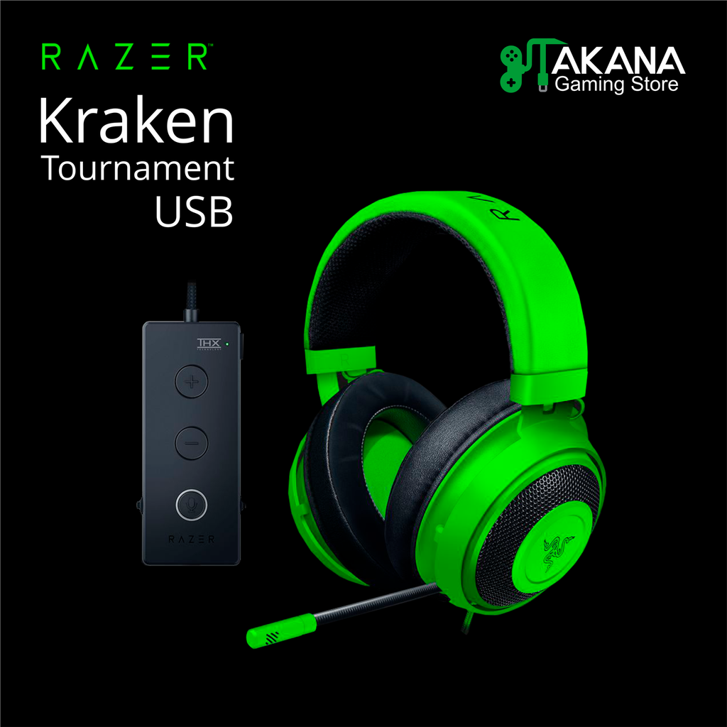 Auricular Razer Kraken Tournament USB Green