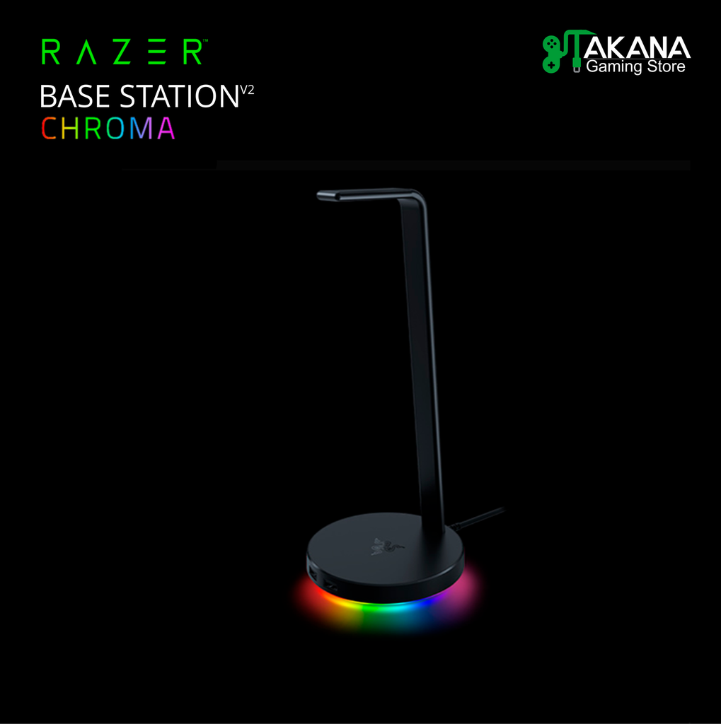 Base Razer P/Auricular V2 Chroma USB 3.1 Black