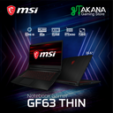 Laptop MSI GF63 THIN Core i5-10500H/SSD 512GB M.2 NVMe/8GB-DDR4-3200MHz/RTX3050 4GB-DDR6/15.6" 1920X1080 (PN: 9S7-16R512-665)