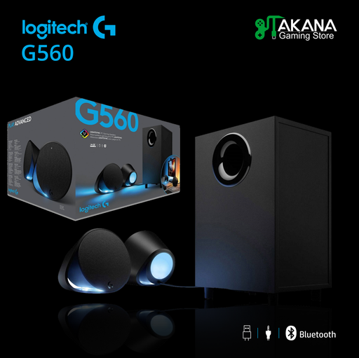 Parlante Logitech G560 2.1 RGB 120W (PN: 980-001300)