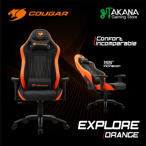 Silla Gamer Cougar Explore Black/Orange (PN: 3MEPENXB.0001)